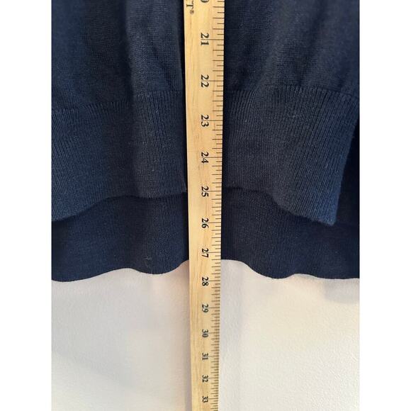 Orvis Mens 100% Merino Wool 1/4 Zip Navy Sustainable Pullover Sweater Size XXL - Picture 6 of 6